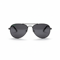 New Trendz Classic Aviator Sunglasses in black with emerald green logo