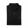 New Trendz Premium Polo Shirt in Black with emerald green embroidered logo