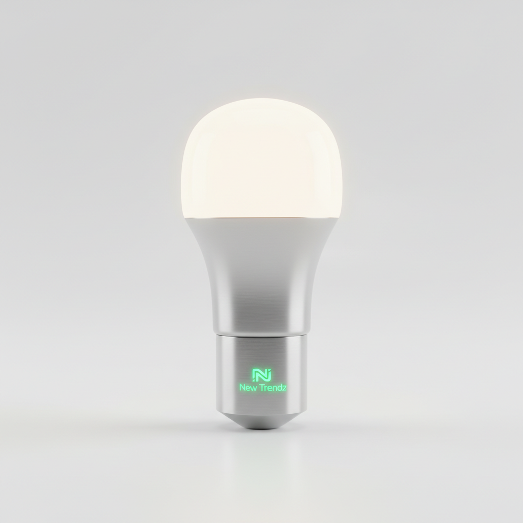 New Trendz Smart LED Bulb glowing warm white light