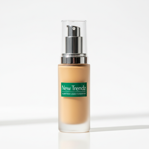 New Trendz Glow Foundation in frosted glass pump bottle